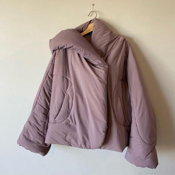 Lululemon hooded insulated wrap size 14 Heathered light orbit Primaloft 2023 - Picture 5 of 15